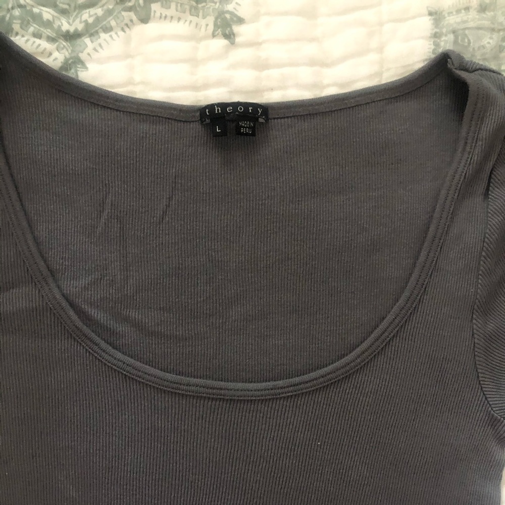 Theory capped ribbed tee
